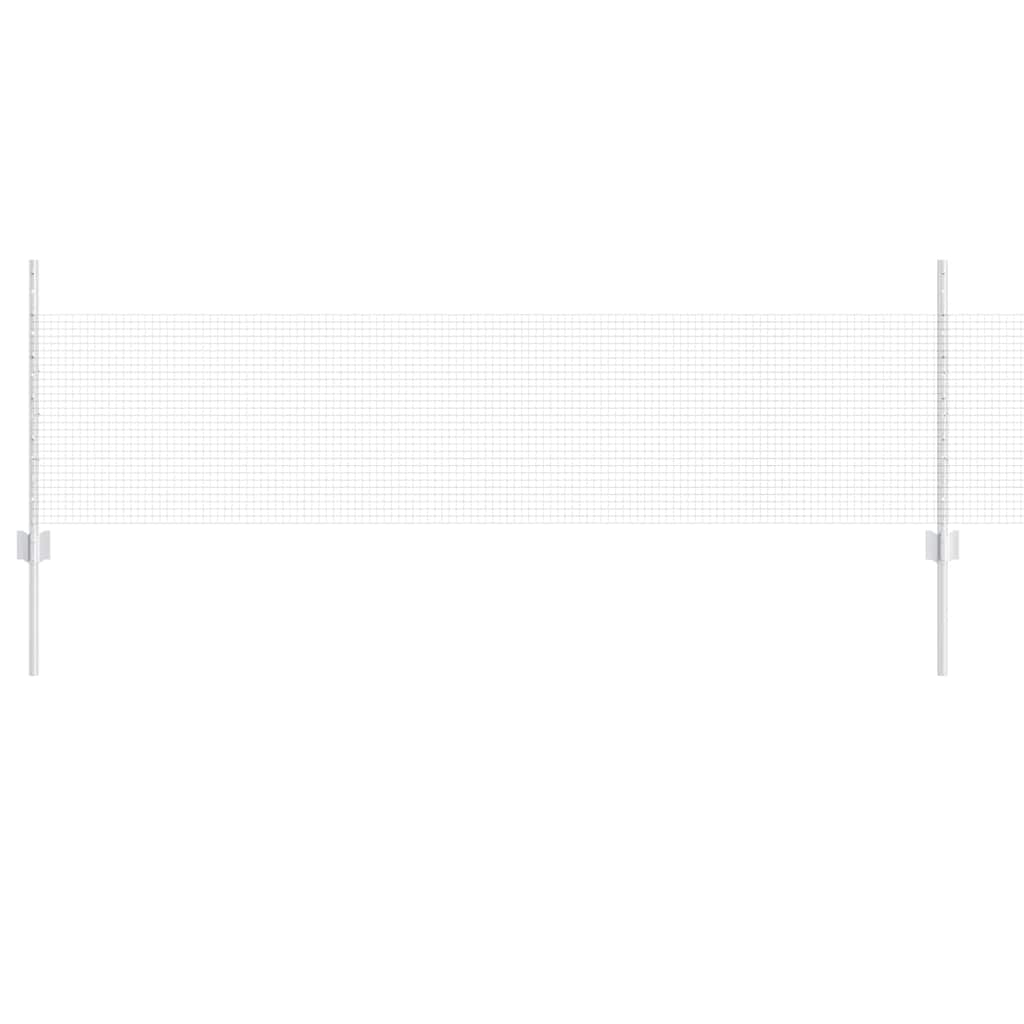 Clôture Vidaxxl avec poteau argent 0,5 x 10 m en acier