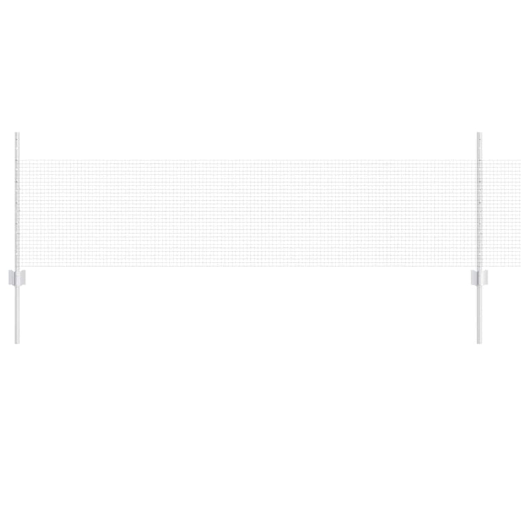 Clôture Vidaxxl avec poteau argent 0,5 x 10 m en acier