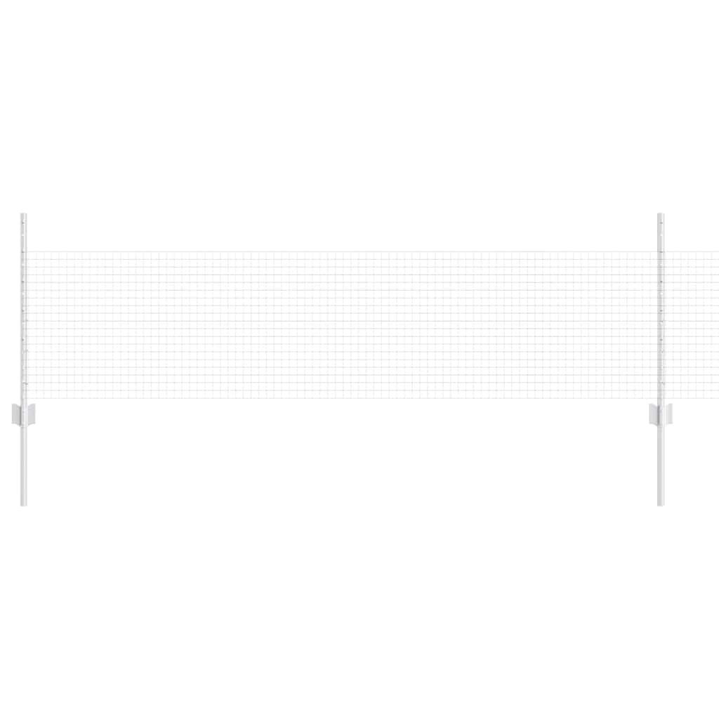 Clôture Vidaxxl avec poteau argent 0,5 x 10 m en acier