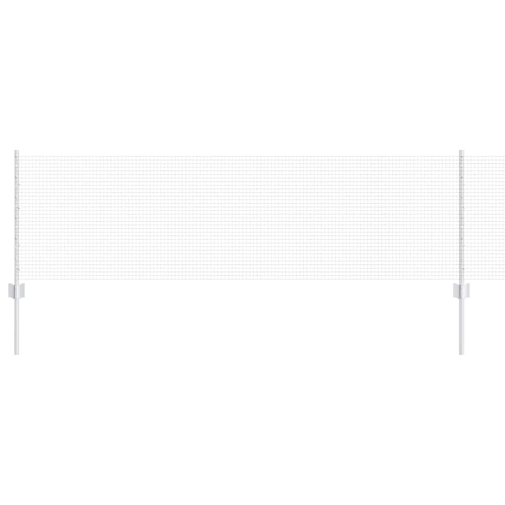 Clôture Vidaxxl avec poteau argent 0,6 x 10 m en acier