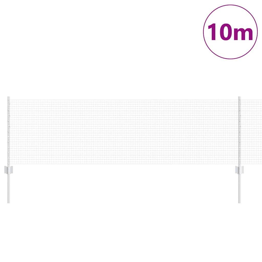 Clôture Vidaxxl avec poteau argent 0,6 x 10 m en acier