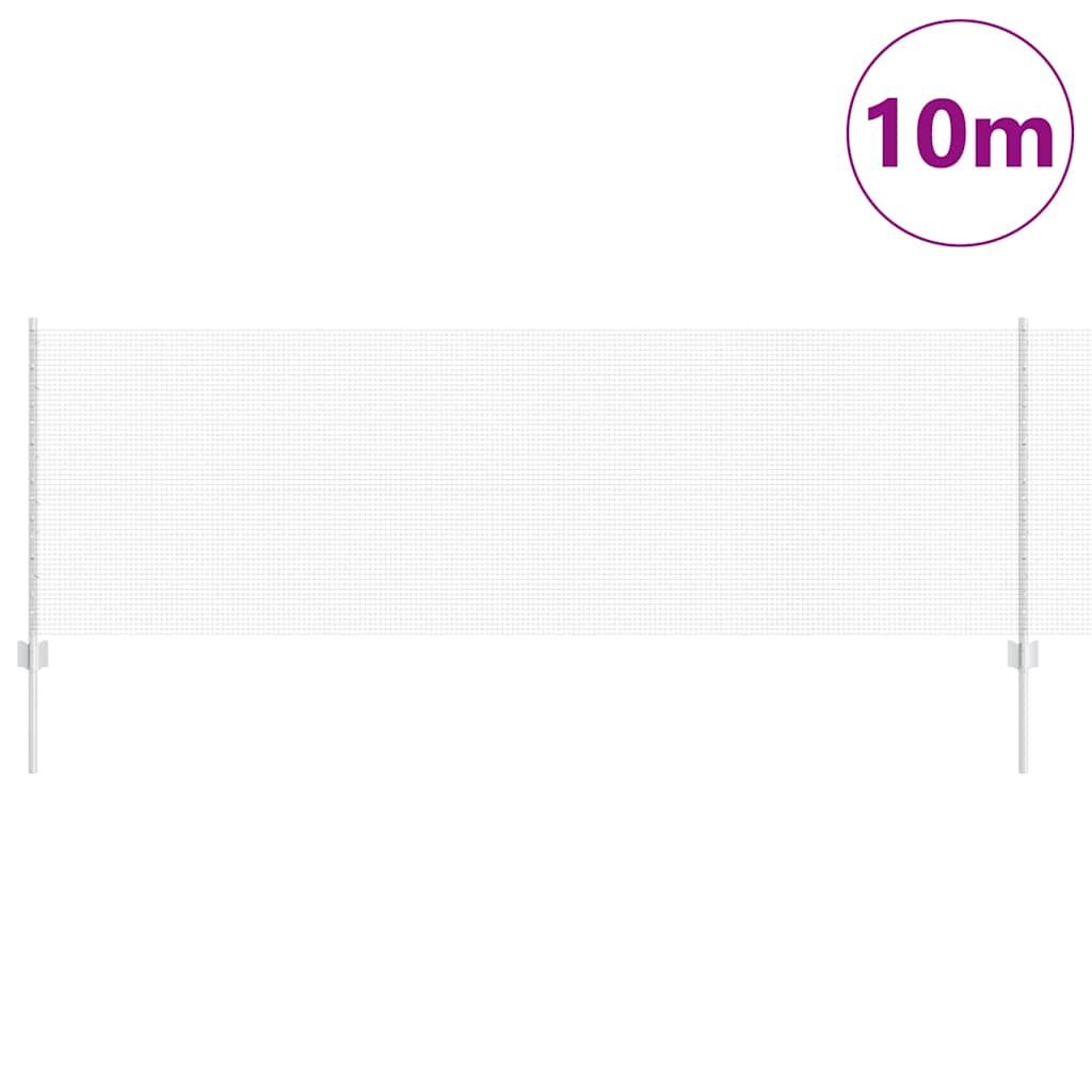 Clôture Vidaxxl avec poteau argent 0,8 x 10 m en acier