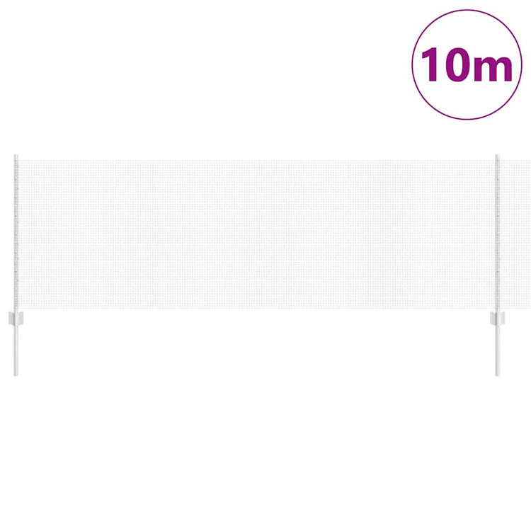 Clôture Vidaxxl avec poteau argent 0,8 x 10 m en acier