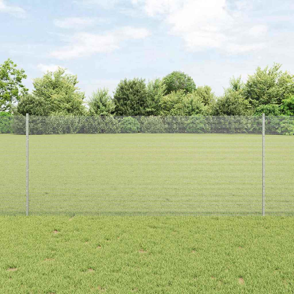 Vidaxxl clôture avec poteau argent 1 x 10 m acier