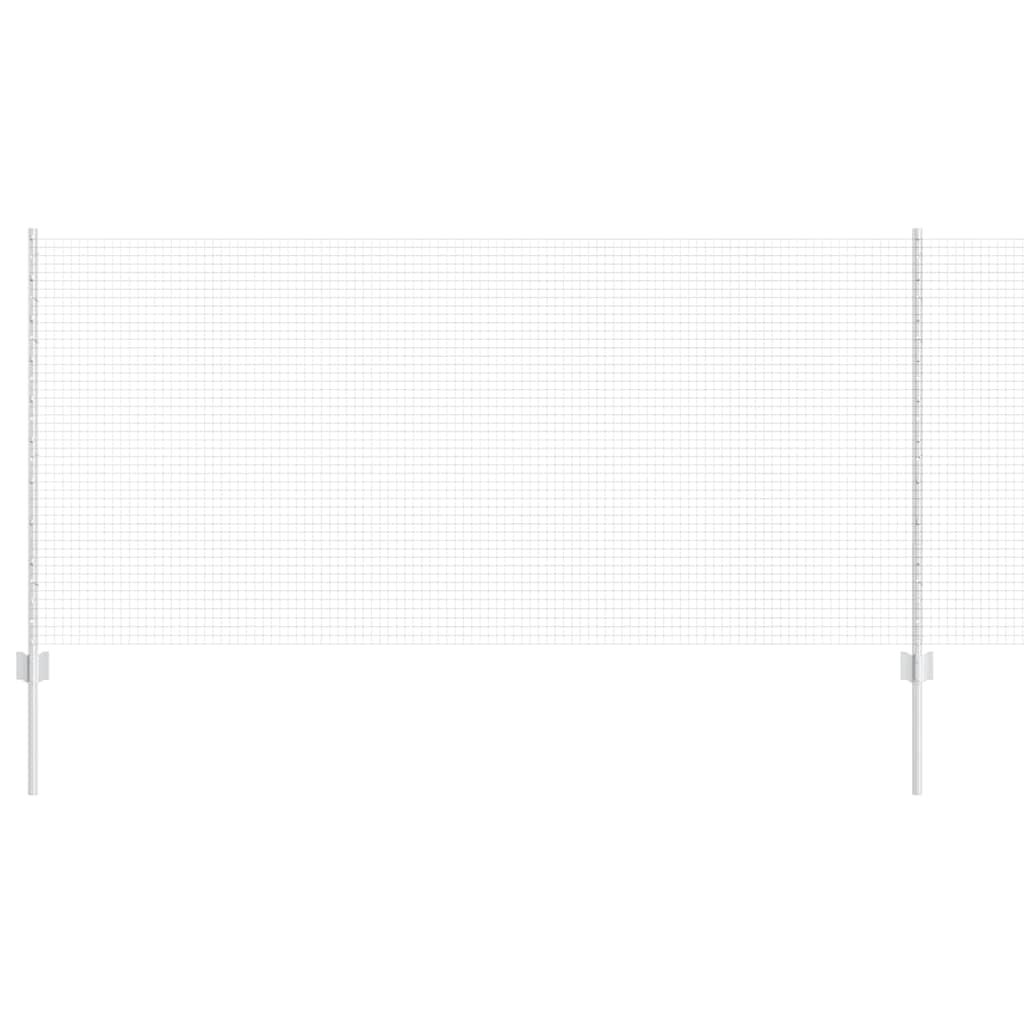 Vidaxxl clôture avec poteau argent 1 x 10 m acier