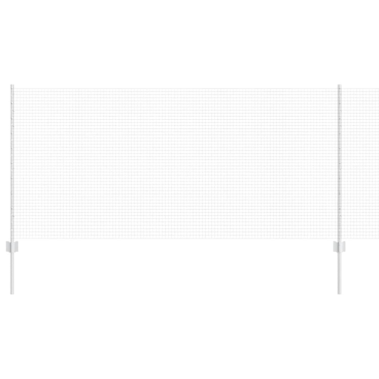 Vidaxxl clôture avec poteau argent 1 x 10 m acier