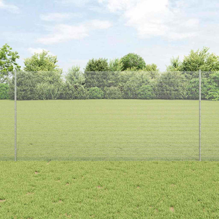 Clôture Vidaxxl avec poteau argenté 1,2 x 10 m en acier