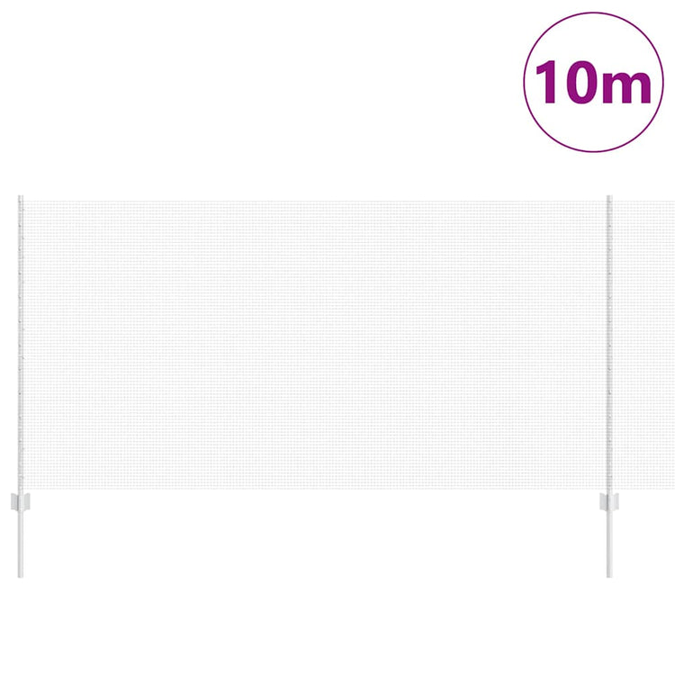 Clôture Vidaxxl avec poteau argenté 1,2 x 10 m en acier