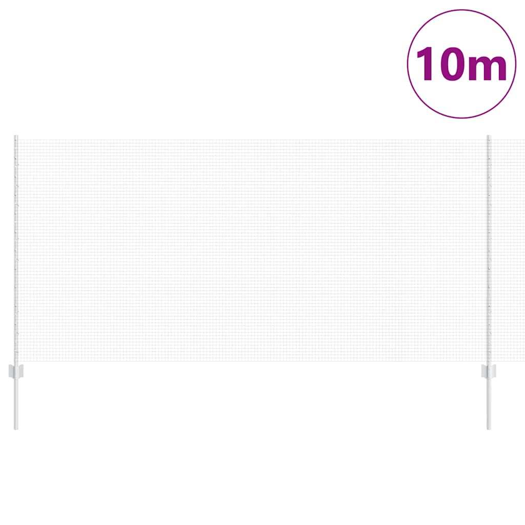 Clôture Vidaxxl avec poteau argenté 1,2 x 10 m en acier