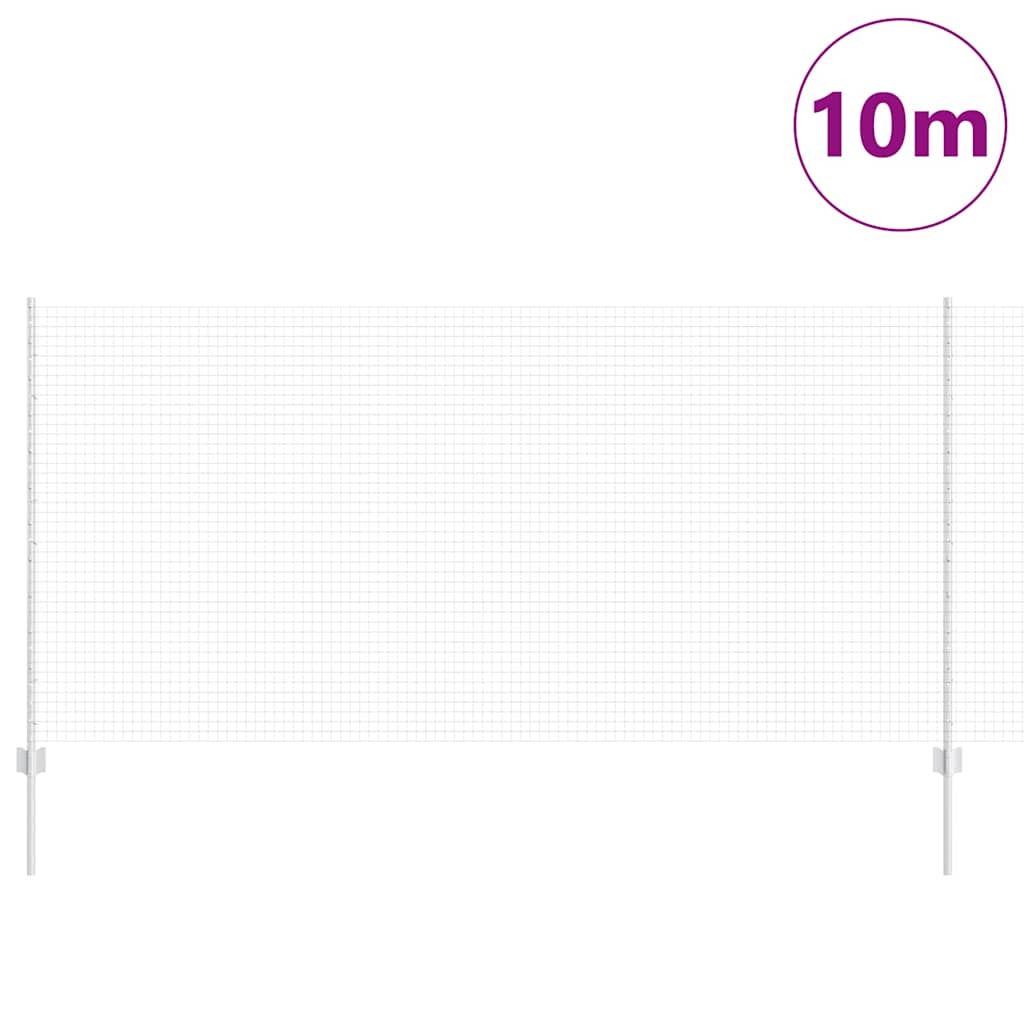 Clôture Vidaxxl avec poteau argenté 1,2 x 10 m en acier