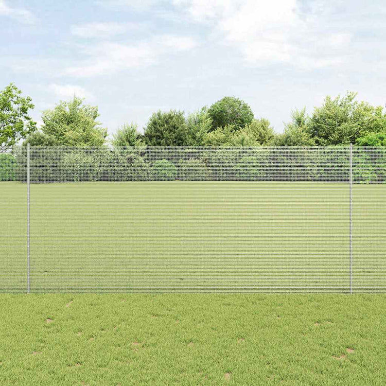 Clôture Vidaxxl avec poteau argenté 1,4 x 10 m en acier
