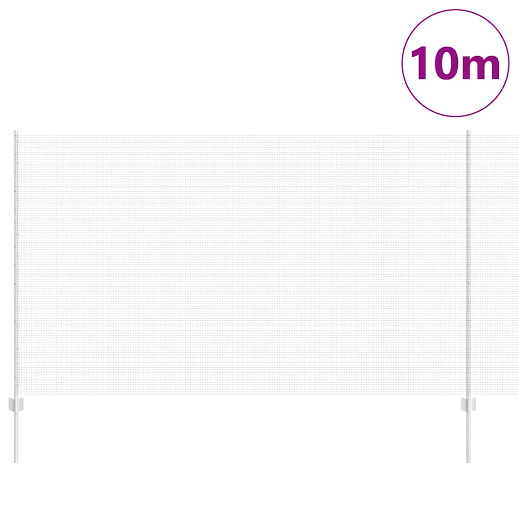 Clôture Vidaxxl avec poteau argenté 1,4 x 10 m en acier