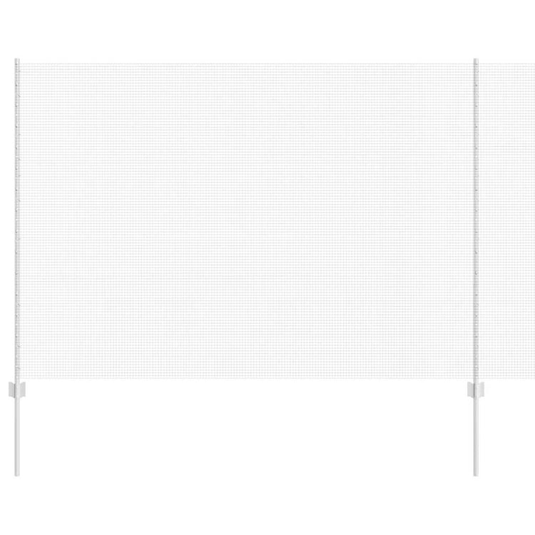 Clôture Vidaxl avec poteau argenté 1,5 x 10 m en acier