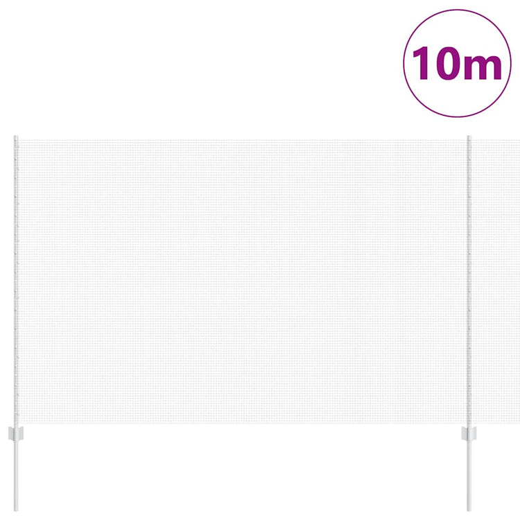 Clôture Vidaxl avec poteau argenté 1,5 x 10 m en acier