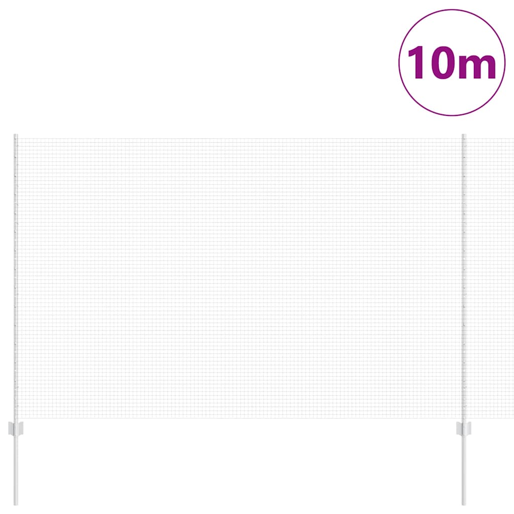 Clôture Vidaxl avec poteau argenté 1,5 x 10 m en acier