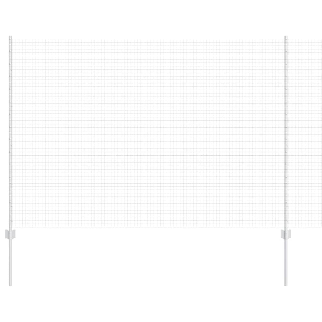 Clôture Vidaxl avec poteau argenté 1,5 x 10 m en acier