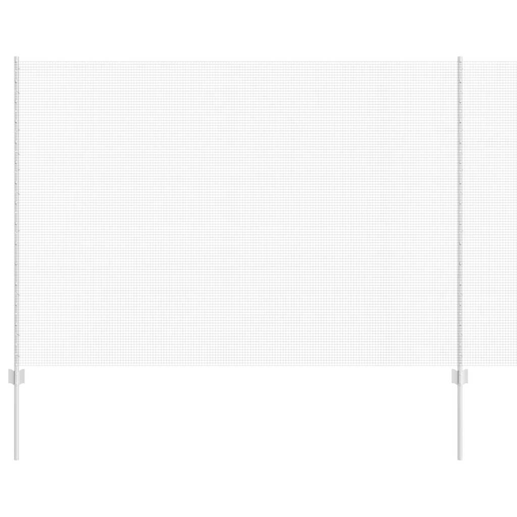 Clôture Vidaxxl avec poteau argent 1,6 x 10 m en acier