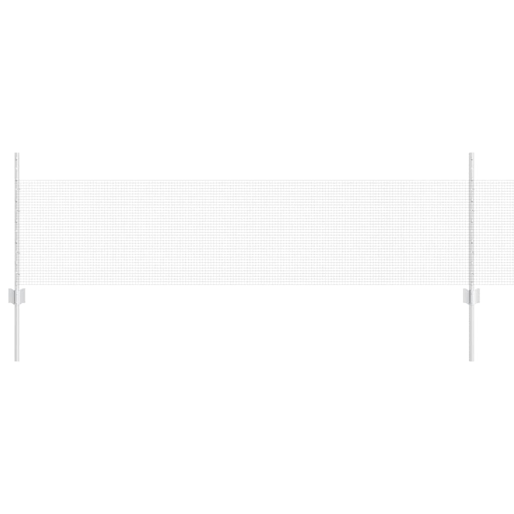 Clôture Vidaxxl avec poteau argent 0,5 x 25 m en acier