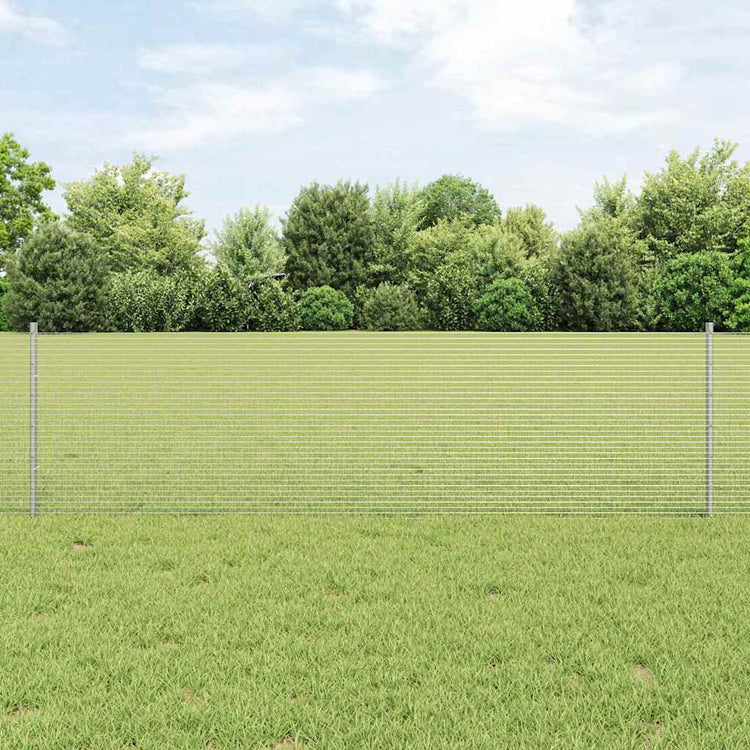 Clôture Vidaxxl avec poteau argent 0,6 x 25 m en acier