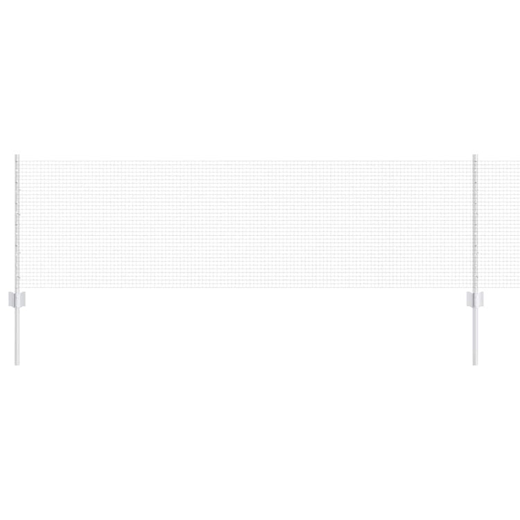 Clôture Vidaxxl avec poteau argent 0,6 x 25 m en acier