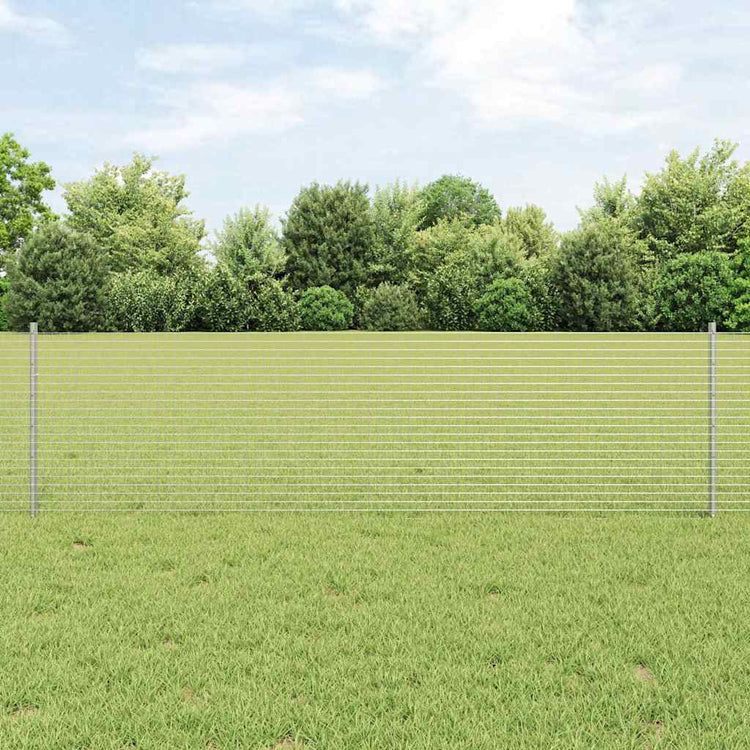 Clôture Vidaxxl avec poteau argent 0,6 x 25 m en acier