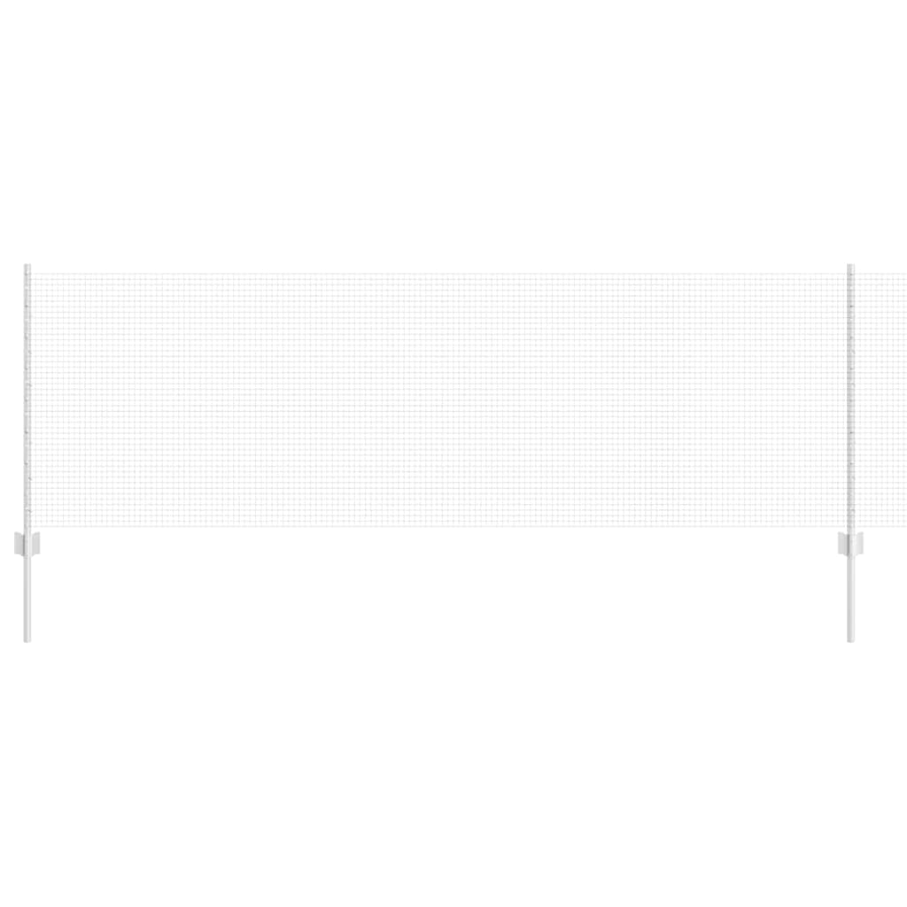Clôture Vidaxxl avec poteau argent 0,8 x 25 m en acier