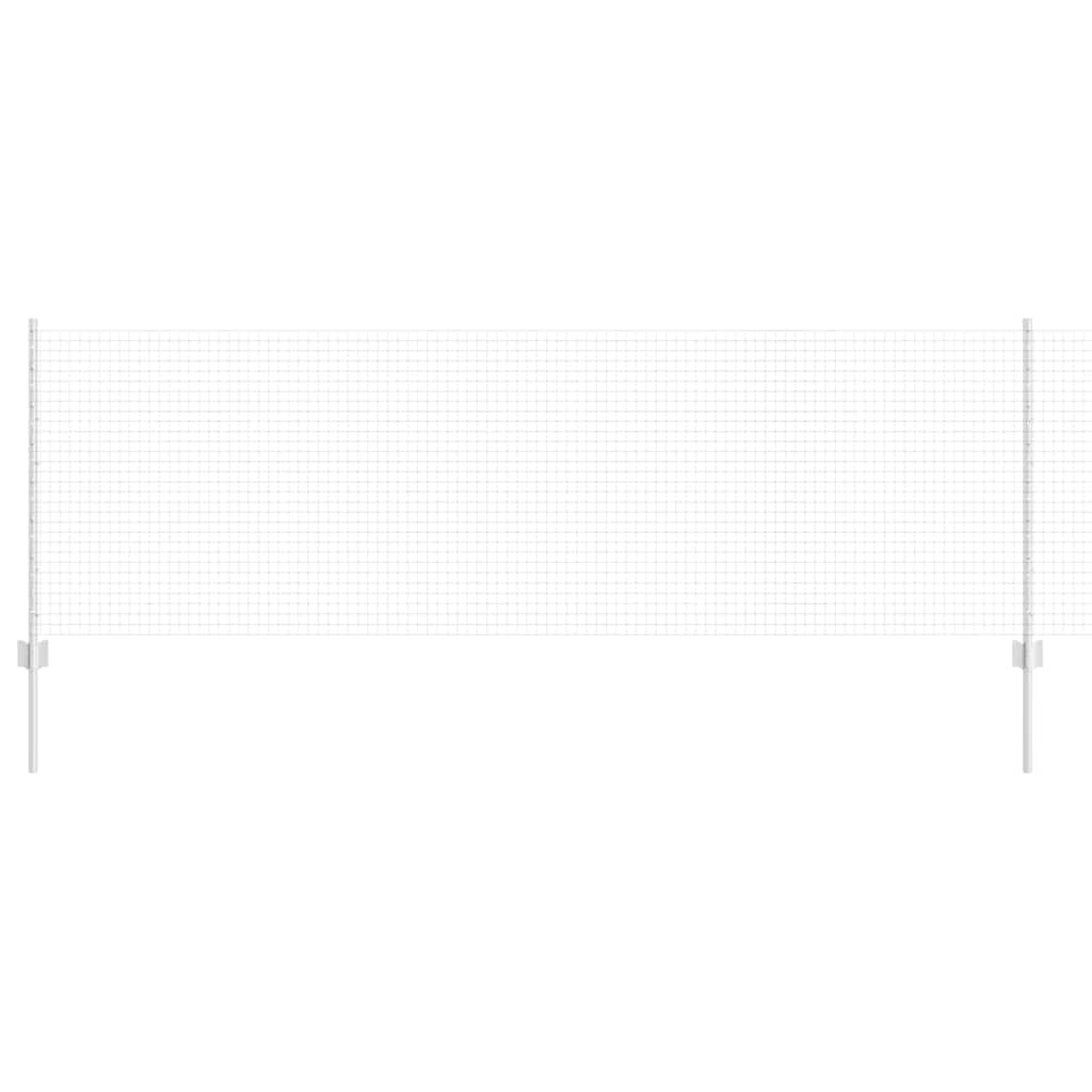Clôture Vidaxxl avec poteau argent 0,8 x 25 m en acier
