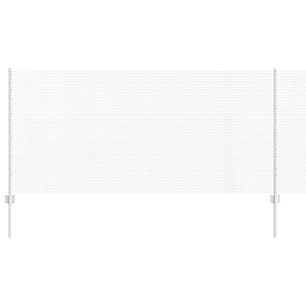 Vidaxxl clôture avec poteau argent 1 x 25 m acier