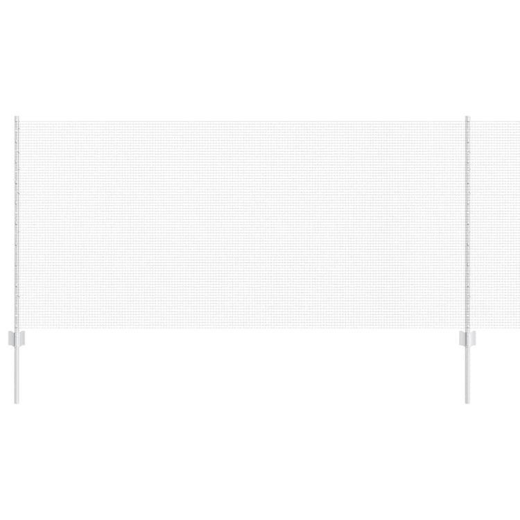 Vidaxxl clôture avec poteau argent 1 x 25 m acier