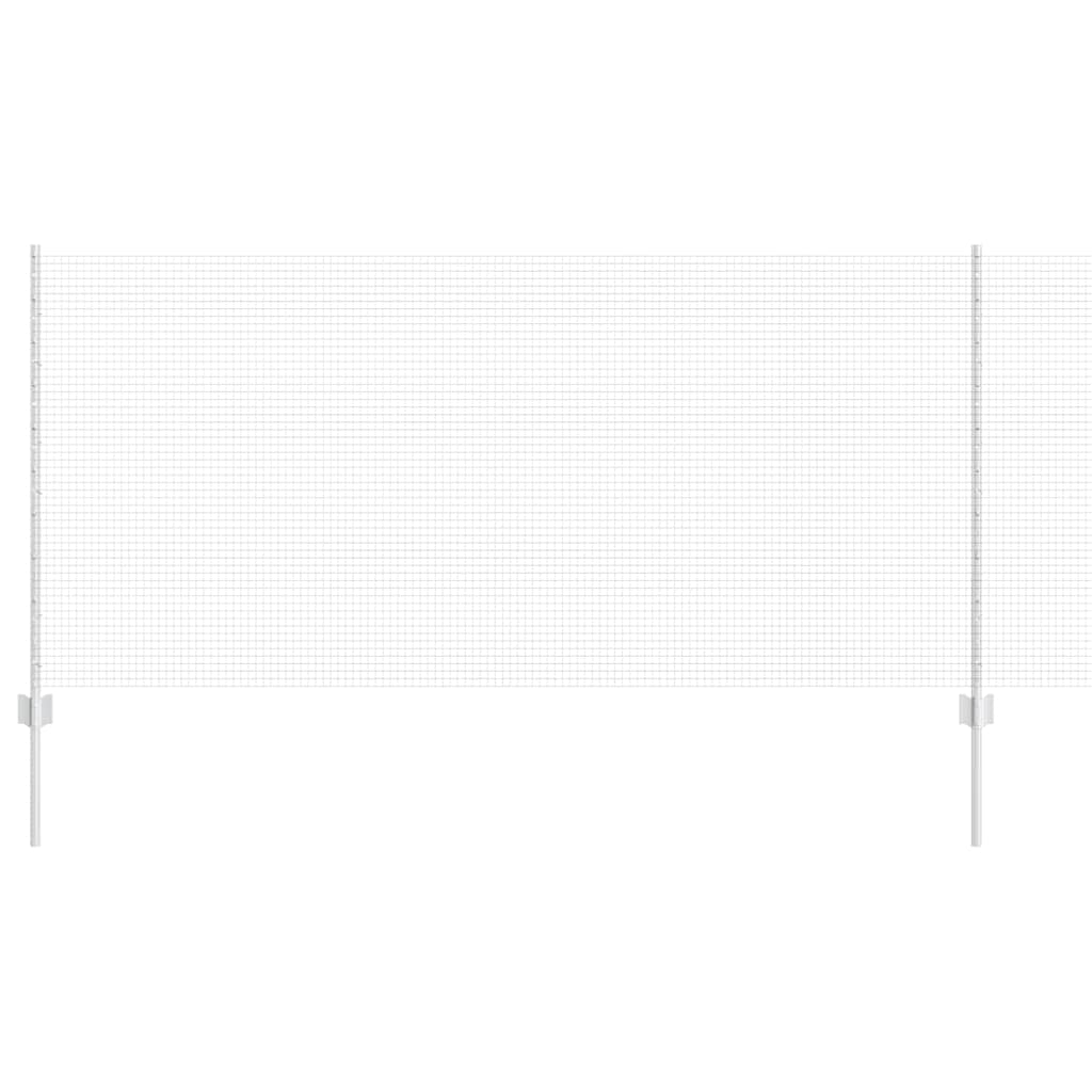 Vidaxxl clôture avec poteau argent 1 x 25 m acier