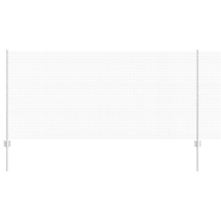Vidaxxl clôture avec poteau argent 1 x 25 m acier