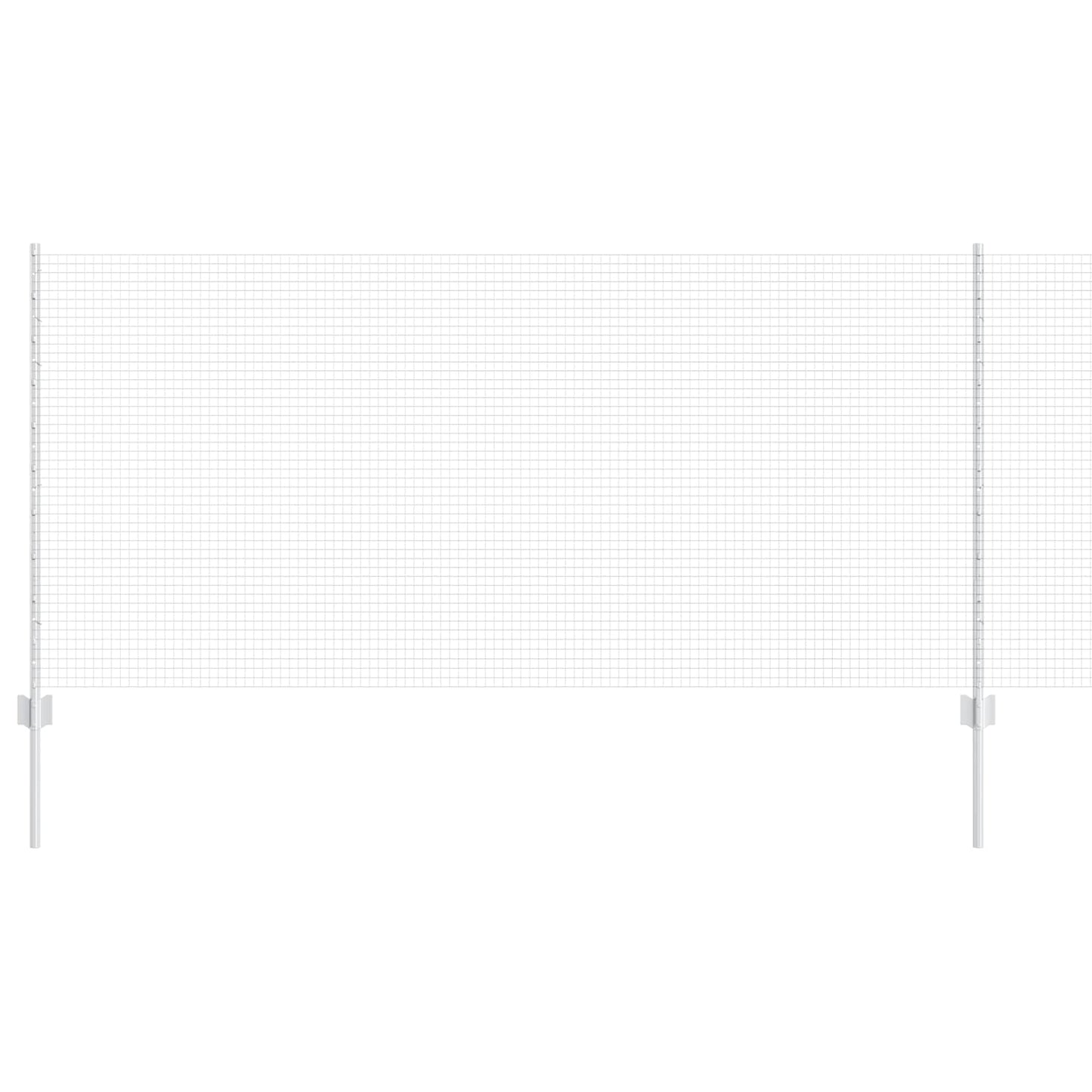 Vidaxxl clôture avec poteau argent 1 x 25 m acier