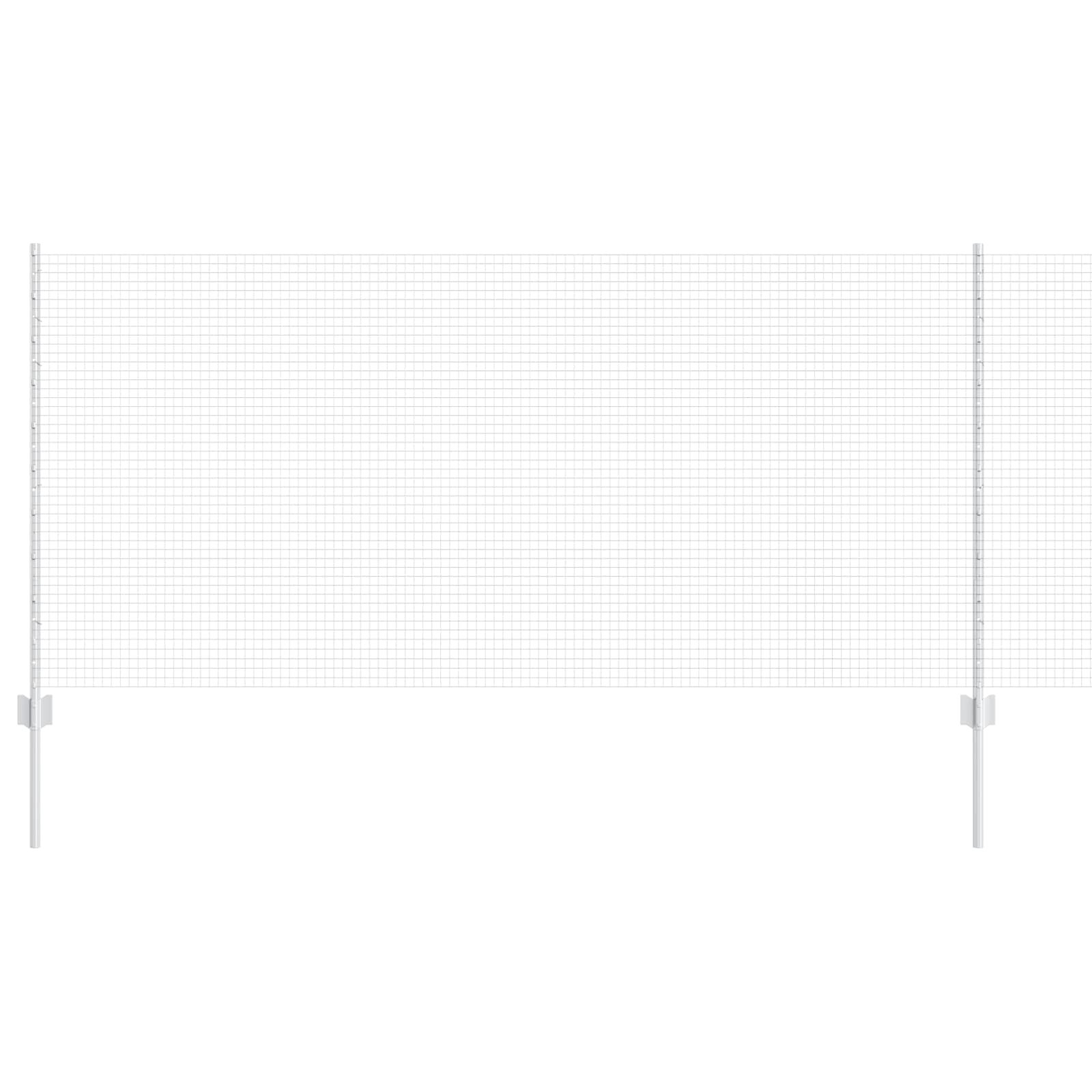 Vidaxxl clôture avec poteau argent 1 x 25 m acier