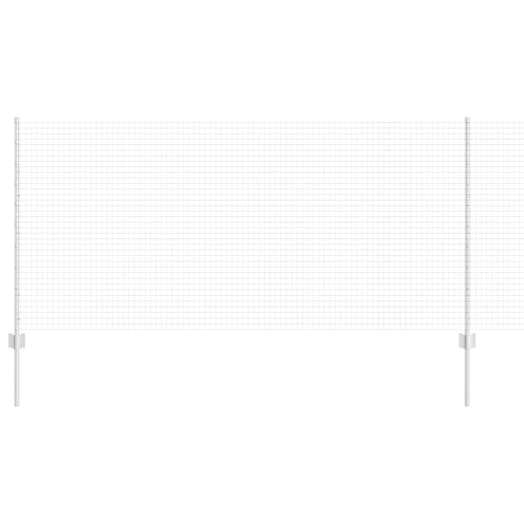 Vidaxxl clôture avec poteau argent 1 x 25 m acier