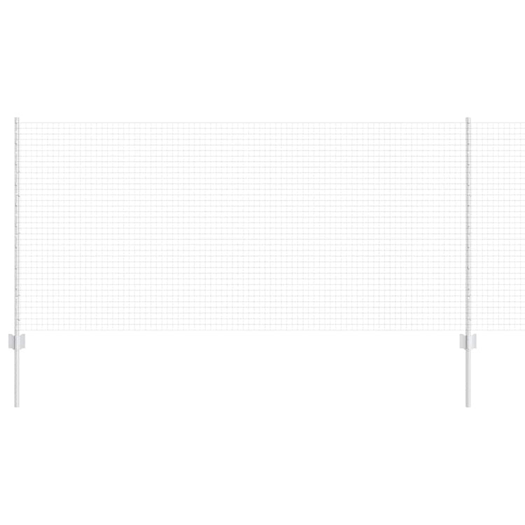 Vidaxxl clôture avec poteau argent 1 x 25 m acier