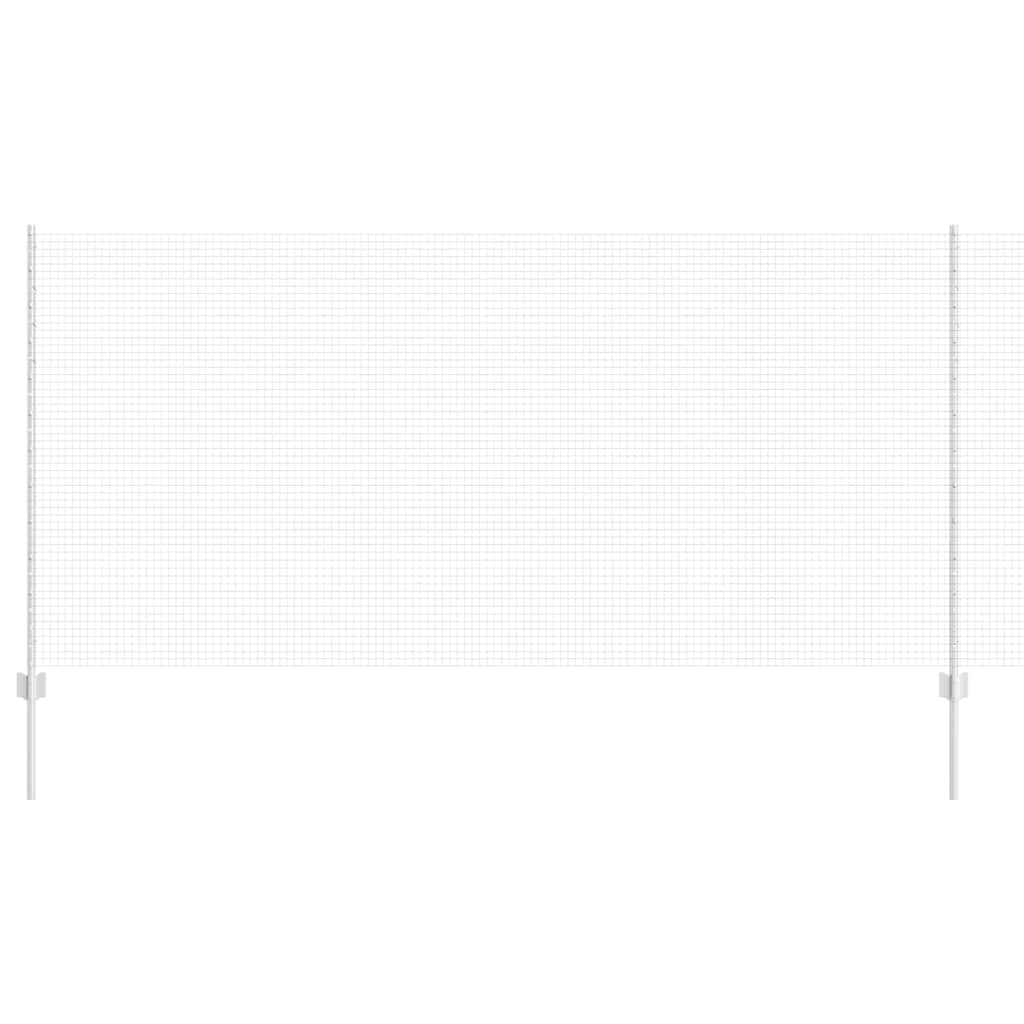 Clôture Vidaxxl avec poteau argent 1,2 x 25 m en acier