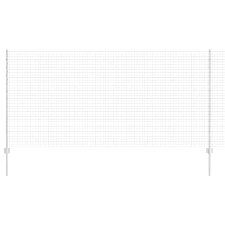 Clôture Vidaxxl avec poteau argent 1,2 x 25 m en acier