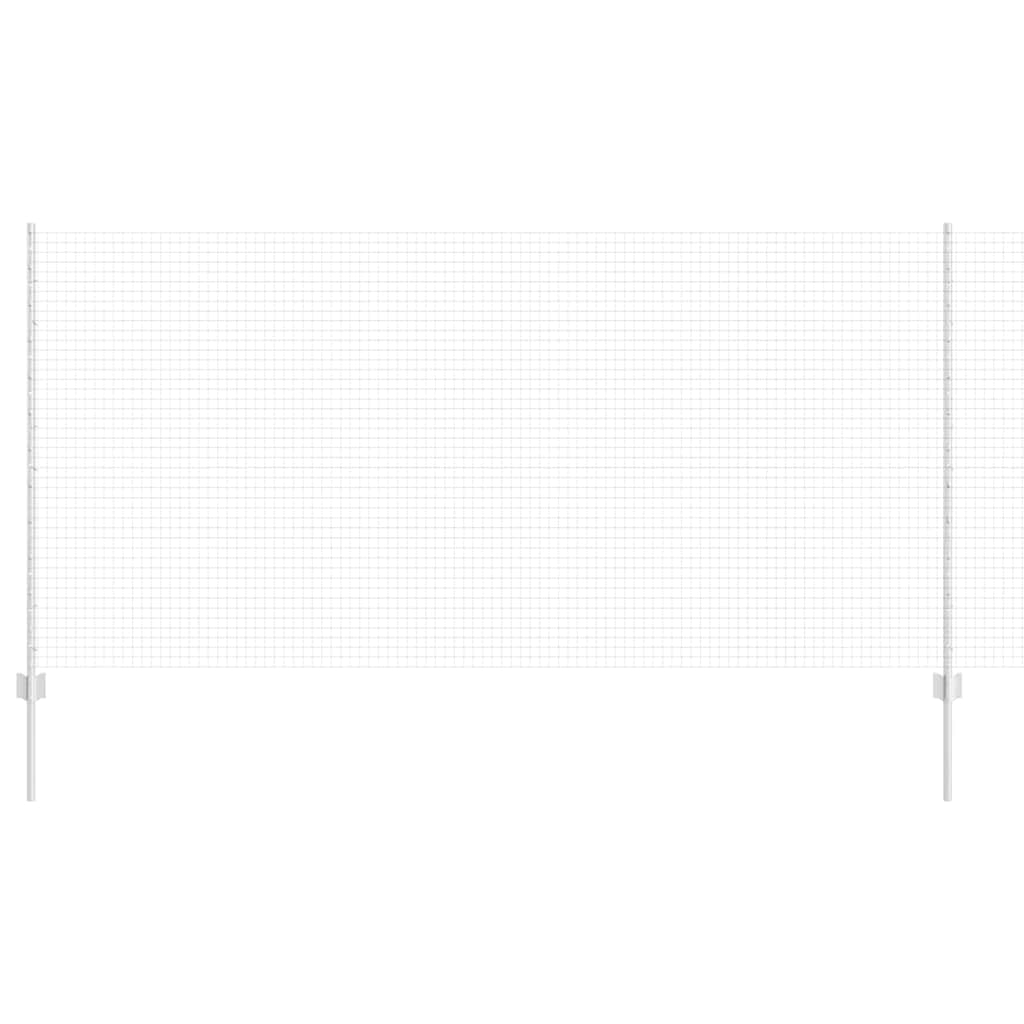 Clôture Vidaxxl avec poteau argent 1,2 x 25 m en acier