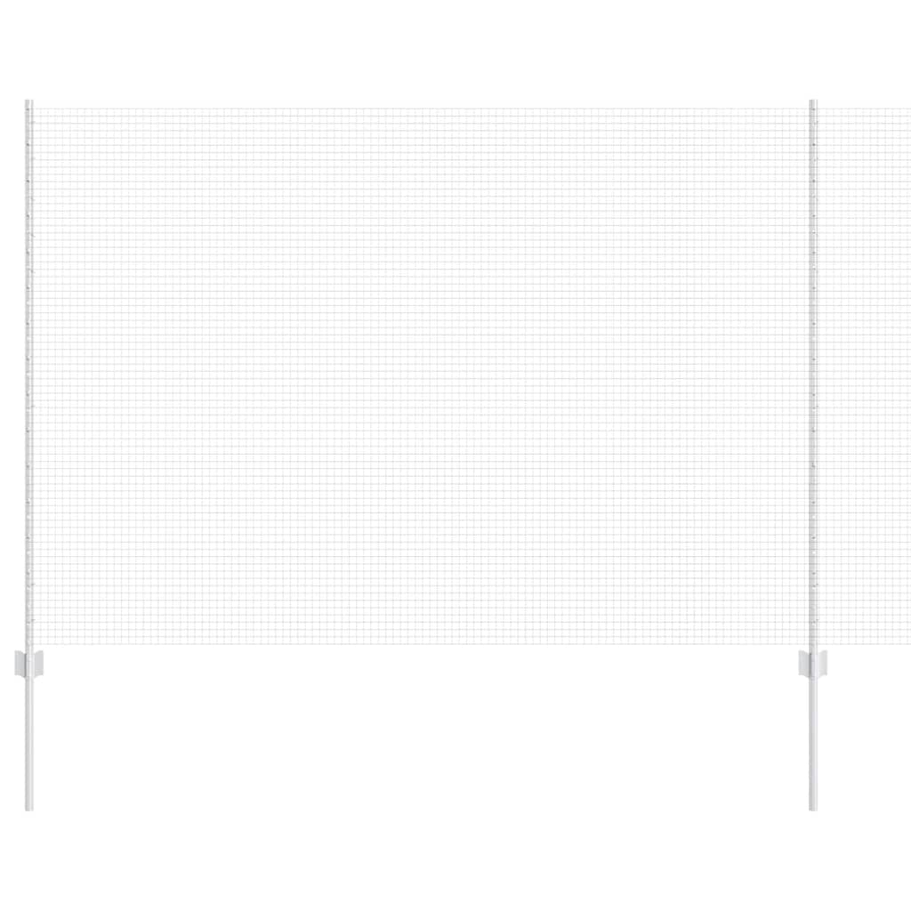Clôture Vidaxxl avec poteau argenté 1,5 x 25 m en acier
