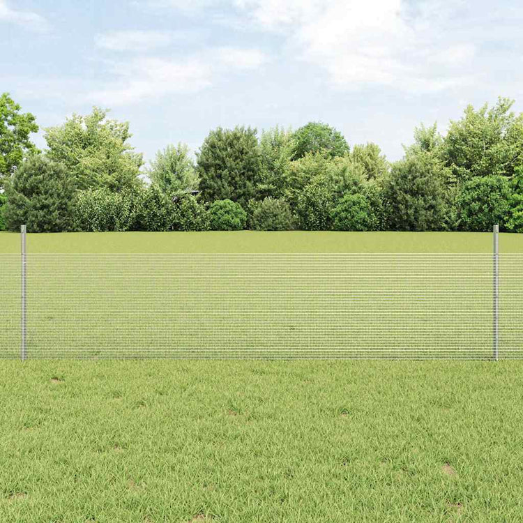 Clôture Vidaxxl avec poteau argenté 0,5 x 50 m en acier