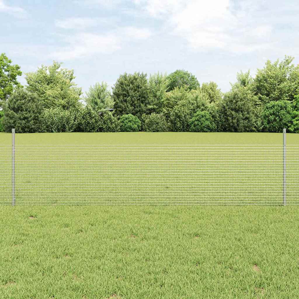 Clôture Vidaxxl avec poteau argenté 0,5 x 50 m en acier