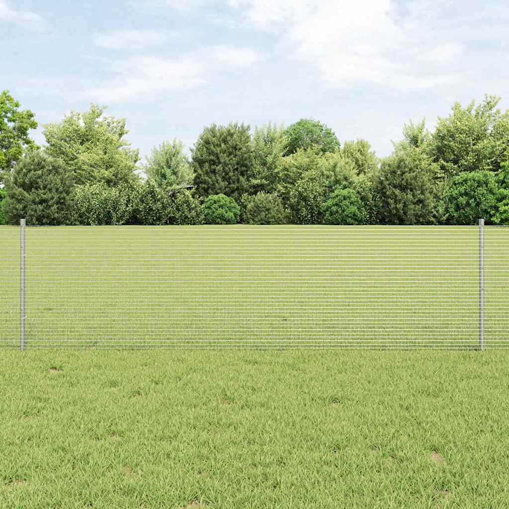 Clôture Vidaxxl avec poteau argenté 0,6 x 50 m en acier