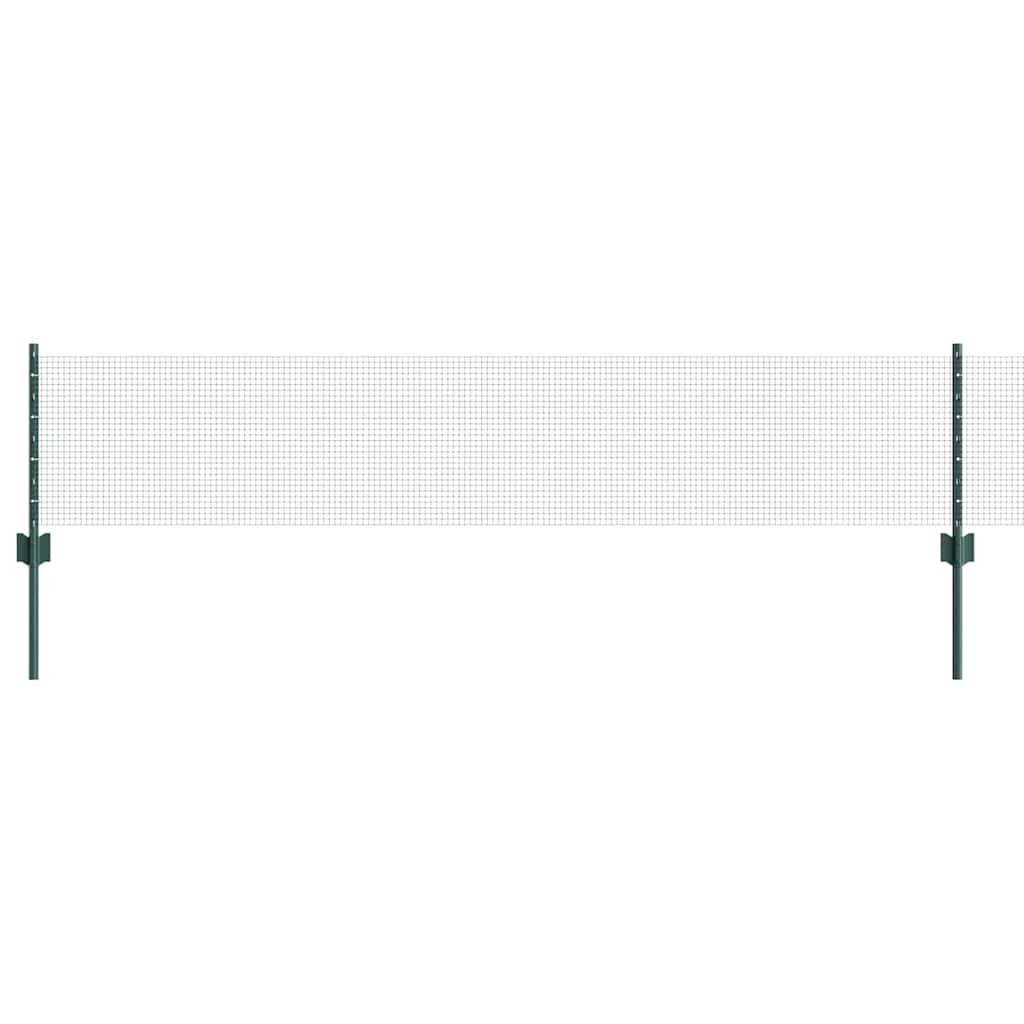 Clôture Vidaxxl avec poteau vert 0,4 x 10 m acier et PVC