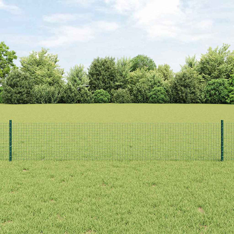 Clôture Vidaxxl avec poteau vert 0,4 x 10 m acier et PVC