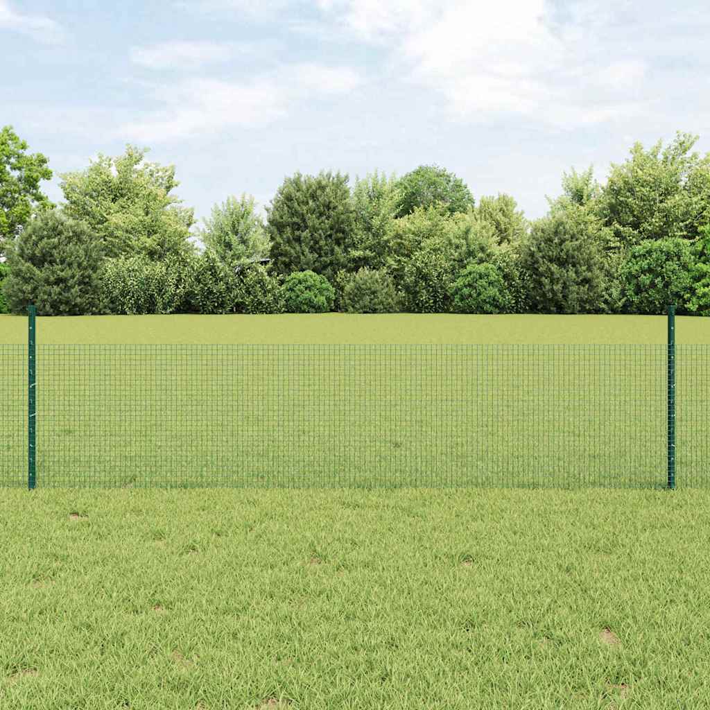Clôture Vidaxxl avec poteau vert 0,5 x 10 m en acier
