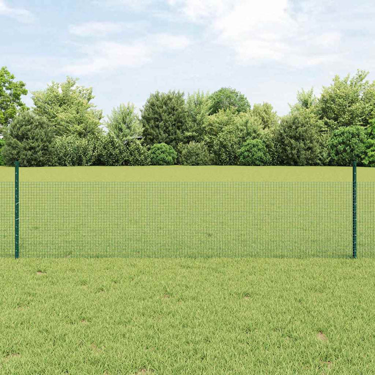 Clôture Vidaxxl avec poteau vert 0,5 x 10 m en acier