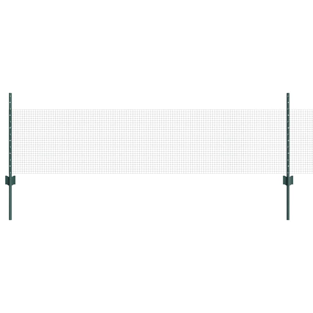 Clôture Vidaxxl avec poteau vert 0,5 x 10 m en acier