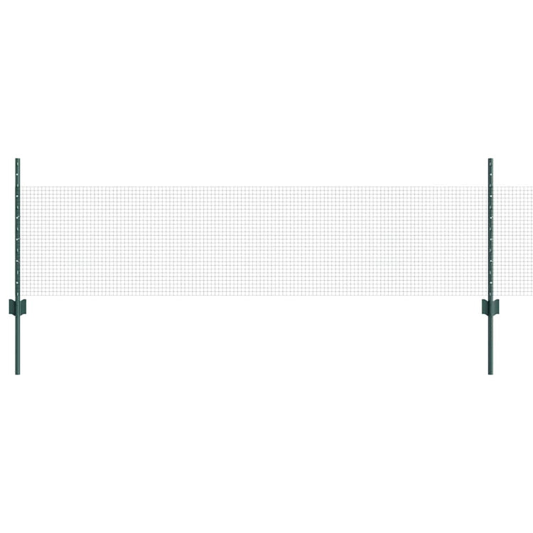 Clôture Vidaxxl avec poteau vert 0,5 x 10 m en acier