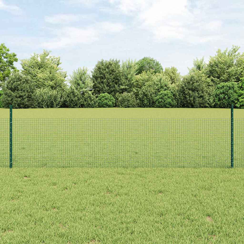 Clôture Vidaxxl avec poteau vert 0,5 x 10 m en acier