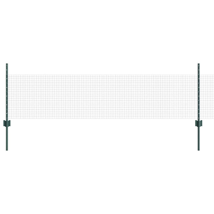 Clôture Vidaxxl avec poteau vert 0,5 x 10 m en acier